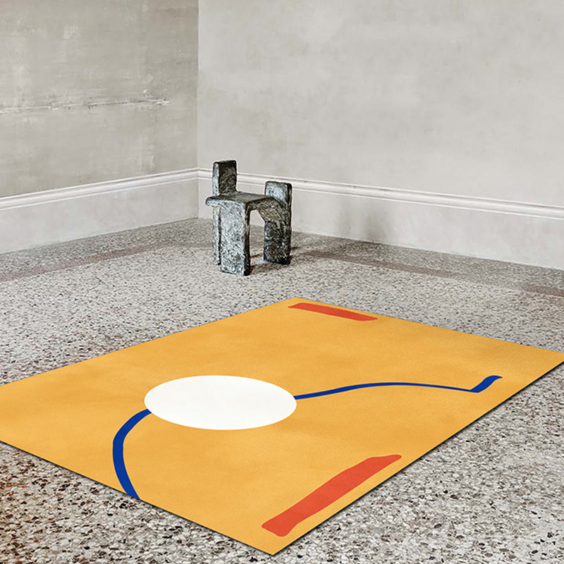 Frendorf | Bijzondere Abstract Tapijt Roze en Geel Polyester Tapijt Antislip Achterkant Huisdier Vriendelijk gebied Tapijt voor Woonkamer