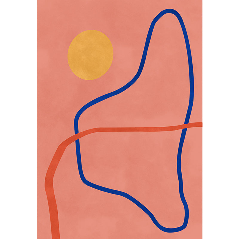 Frendorf | Novelty Abstract Teppich Pink und Gelb Polyester Teppich Rutschfeste Unterlage Haustierfreundlicher Teppich für das Wohnzimmer