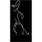 Frendorf | Novelty Abstract Teppich Modern Schwarz Polyester Teppich Rutschfest Haustierfreundlicher Bereichsteppich für Schlafzimmer