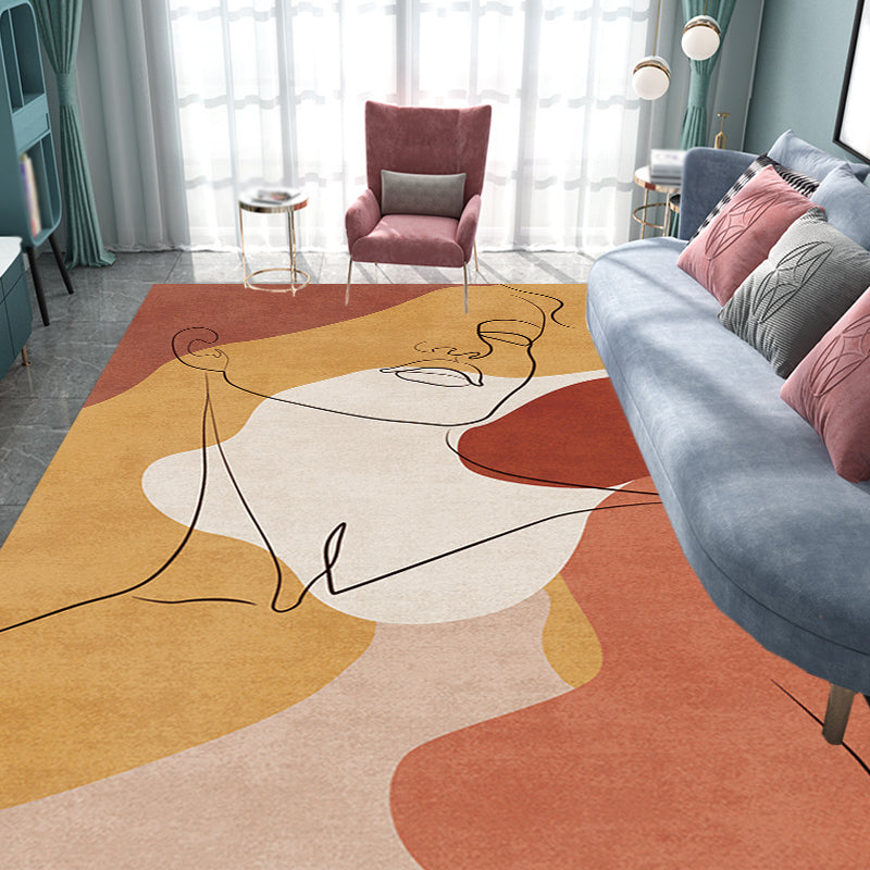 Frendorf | Multicolor Woonkamer Tapijt Scandinavisch Karakter Patroon Tapijt Polyester Wasbaar Huisdier Vriendelijk Gebied Tapijt