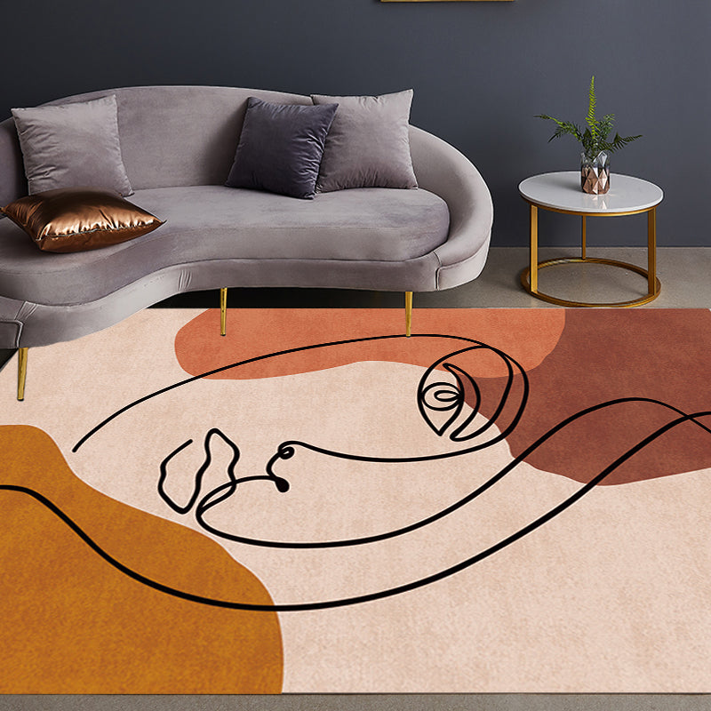 Frendorf | Multicolor Woonkamer Tapijt Scandinavisch Karakter Patroon Tapijt Polyester Wasbaar Huisdier Vriendelijk Gebied Tapijt