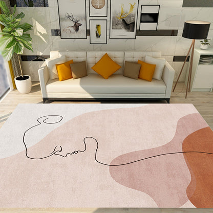 Frendorf | Multicolor Woonkamer Tapijt Scandinavisch Karakter Patroon Tapijt Polyester Wasbaar Huisdier Vriendelijk Gebied Tapijt