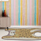 Frendorf | Kinderen Irreguliere Slaapkamer Tapijt in Geel en Paars Dier Leopard Print Tapijt Polyester Antislip Achterkant Gebied Tapijt