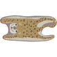 Frendorf | Kinderen Irreguliere Slaapkamer Tapijt in Geel en Paars Dier Leopard Print Tapijt Polyester Antislip Achterkant Gebied Tapijt