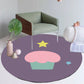 Frendorf | Novelty Cake Pattern Teppich Braun und Lila Kinder Teppich Polyester Haustierfreundlich Waschbarer Bereich Teppich für das Kinderzimmer