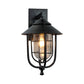 Frendorf | 1 Strahlende Klare Glas Wandlampe Licht Industrielles Schwarzes Käfig Wohnzimmer Beleuchtung Fixture