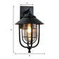 Frendorf | 1 Strahlende Klare Glas Wandlampe Licht Industrielles Schwarzes Käfig Wohnzimmer Beleuchtung Fixture