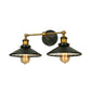 Frendorf | 2/3 Lampen Kegel Schirm Wandmontage Licht Vintage Stil Schwarzes Metall Wandleuchte Beleuchtung für Restaurant