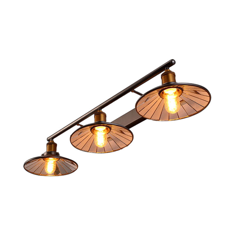 Frendorf | 2/3 Lampen Kegel Schirm Wandmontage Licht Vintage Stil Schwarzes Metall Wandleuchte Beleuchtung für Restaurant