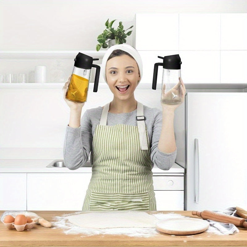Frendorf | 2-in-1 Ölspender und Sprühflasche - Präzise Ölkontrolle für Küche und BBQ
