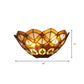 Frendorf | Glas-in-lood schaal wandlamp met pauwenontwerp 2 lichten Victoriaanse wandlamp