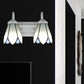 Frendorf | 2 Köpfe Wandmontierte Tiffany-Lilie Weiße Glas Wandleuchte Lichtarmatur für Schlafzimmer