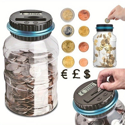 Frendorf | Digital Coin Counter Sparschwein - Mit LCD-Display für automatische Zählung und großer Kapazität