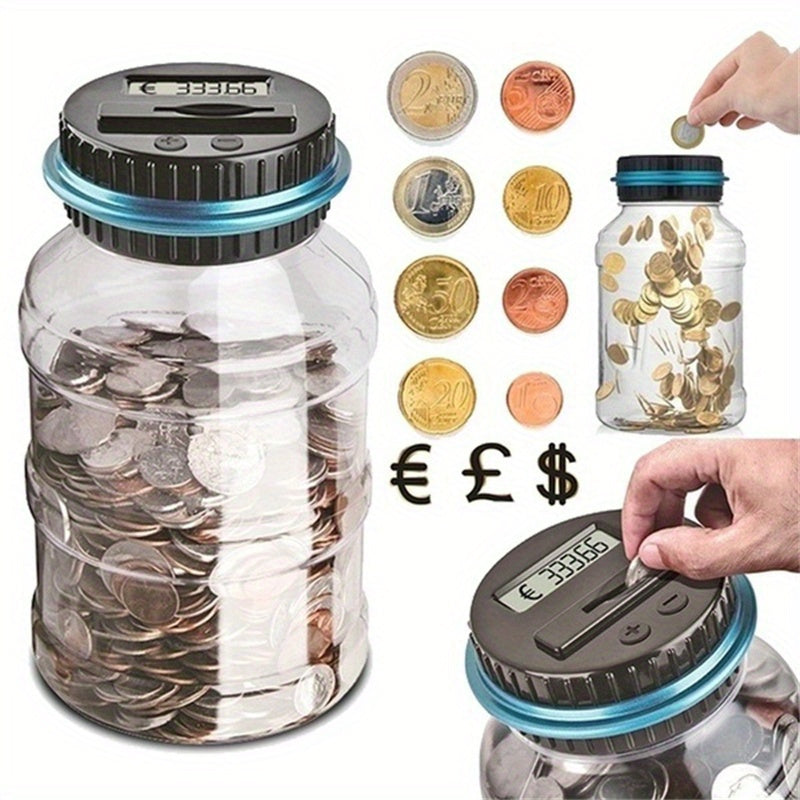 Frendorf | Digital Coin Counter Sparschwein - Mit LCD-Display für automatische Zählung und großer Kapazität