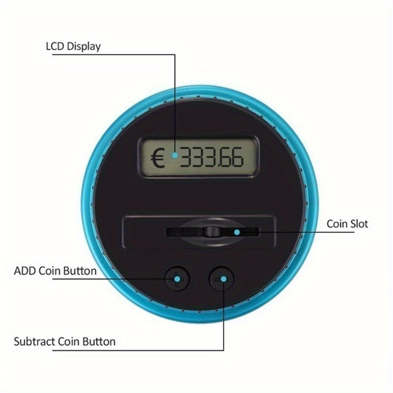 Frendorf | Digital Coin Counter Sparschwein - Mit LCD-Display für automatische Zählung und großer Kapazität