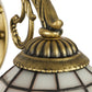 Frendorf | 2 Lights Dome Wandlamp met Magnolia Wit/Beige Glas Tiffany Wandlamp voor Woonkamer
