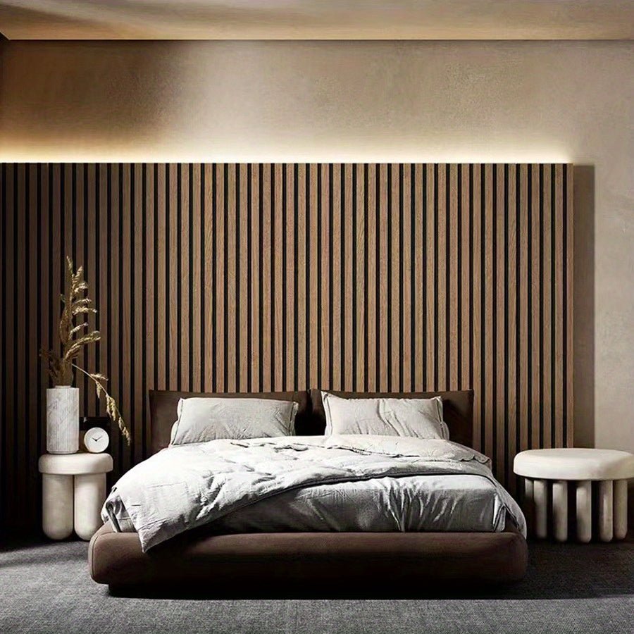 WoodStyle 3D Selbstklebende PVC Wandpaneele – Holzoptik, Öl- und Schmutzabweisend, Einfache Installation – Für Wohnzimmer & Küche