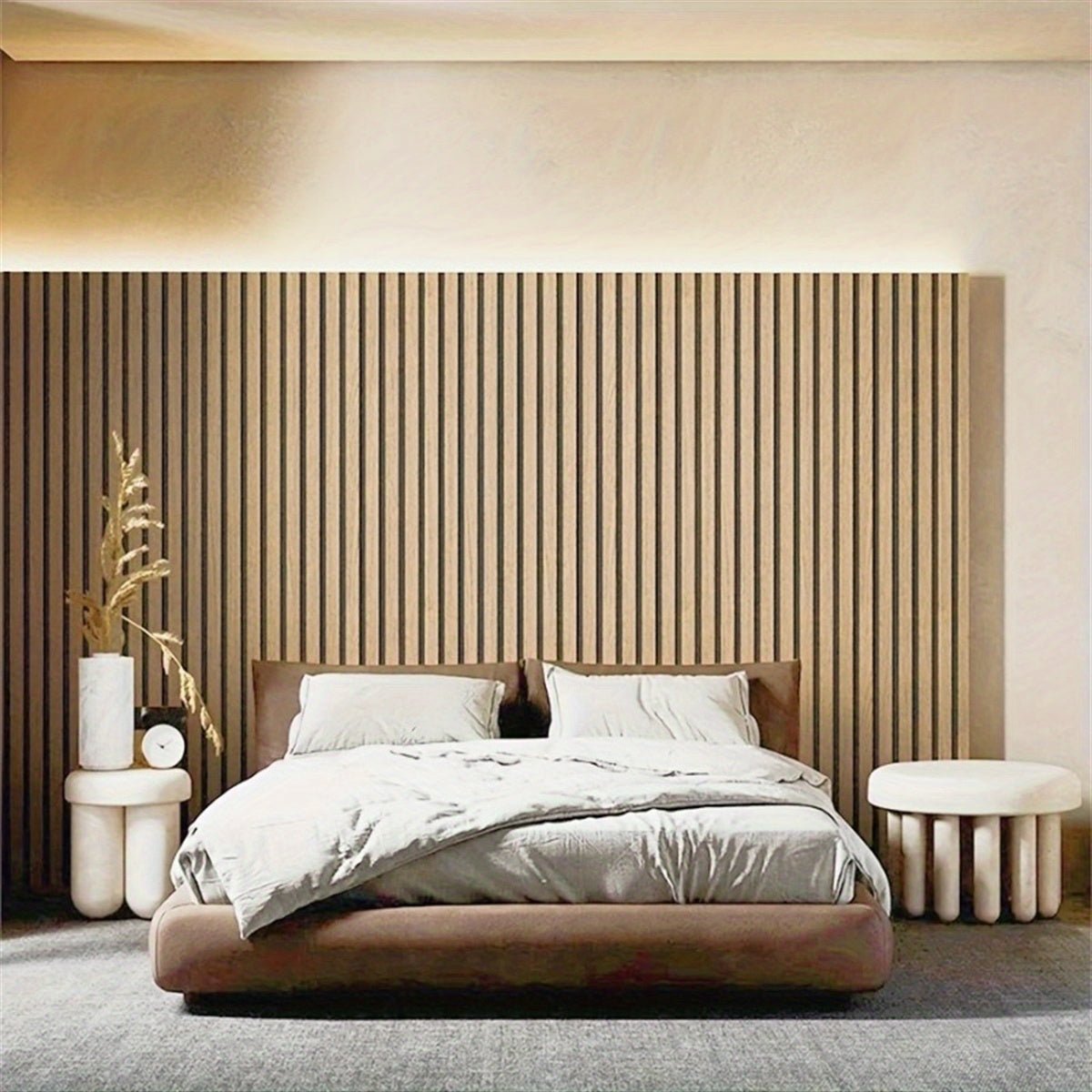 WoodStyle 3D Selbstklebende PVC Wandpaneele – Holzoptik, Öl- und Schmutzabweisend, Einfache Installation – Für Wohnzimmer & Küche