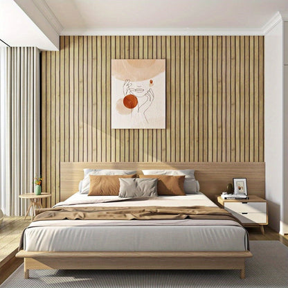 WoodStyle 3D Selbstklebende PVC Wandpaneele – Holzoptik, Öl- und Schmutzabweisend, Einfache Installation – Für Wohnzimmer & Küche