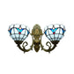 Frendorf | 2 Lights Dome Wandlamp met Magnolia Wit/Beige Glas Tiffany Wandlamp voor Woonkamer