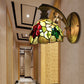 Frendorf | Lichtgroene Glazen Koepel Wandlamp Fixture Tiffany 1 Kop Antiek Brons Wandlamp met Boog/Gebogen Arm