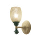 Frendorf | 1/2-Bulb Bedside Wandlamp Plattelands Blauw/Goud/Donkerblauw Wandverlichting mit Ovale Heldere Barstglas Shade
