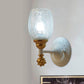 Frendorf | 1/2-Bulb Bedside Wandlamp Plattelands Blauw/Goud/Donkerblauw Wandverlichting mit Ovale Heldere Barstglas Shade