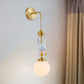 Globe Wandbeleuchtung Fixture Cartoon Opakes Glas 1 Kopf Gold Wandmontierte Lampe mit Schaf/Affe/Kaninchen Deco