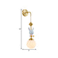 Globe Wandbeleuchtung Fixture Cartoon Opakes Glas 1 Kopf Gold Wandmontierte Lampe mit Schaf/Affe/Kaninchen Deco