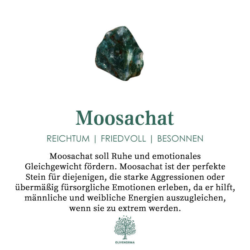 Frendorf | Stilvoler 2-teiliges Moosachat-Ringset - Serenia