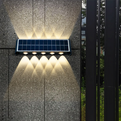 Moderne Einfachheit Solar Wasserdicht Rechteckige ABS PMMA LED Wandleuchte Lampe Für Außenpatio