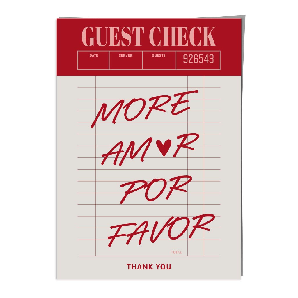 More Amor Love Receipt Kunstdruck