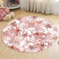 Frendorf | Novelty Flower Pattern Rug with Branch Pink and Blue Kids Rug Cotton Washable Pet Friendly Anti-Slip Carpet for Children's Room