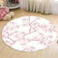 Frendorf | Novelty Flower Pattern Rug with Branch Pink and Blue Kids Rug Cotton Washable Pet Friendly Anti-Slip Carpet for Children's Room