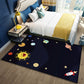 Frendorf | Stylish Outer Space pattern rug blue and black children's rug polyester washable pet-friendly anti-slip rug for children's room