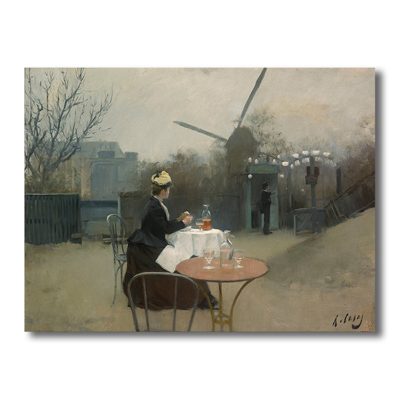 Frendorf | Bauansicht Leinwanddruck Texturiert Impressionismus Stil für Mädchen Schlafzimmer Malerei