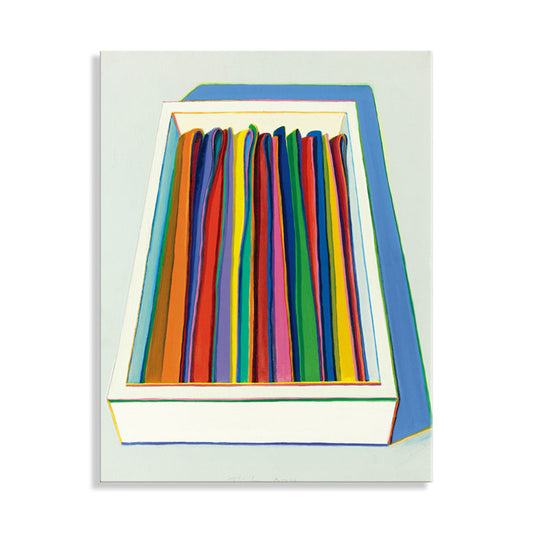 Frendorf | Blaue Mehrfarbige Krawatten Wanddekoration Texturiert Traditioneller Stil Mädchenzimmer Leinwand