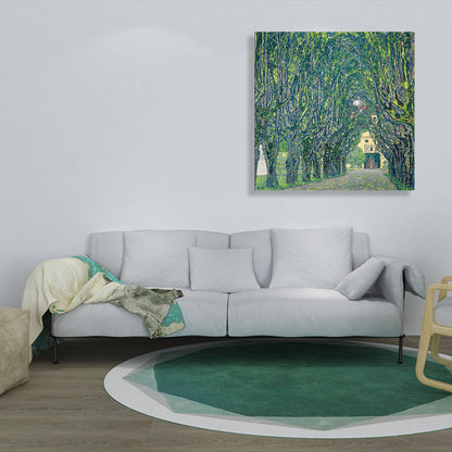 Frendorf | Quiet Alameda Malerei Grüne Leinwand Wandkunst Dekor Texturiert, Mehrere Größenoptionen