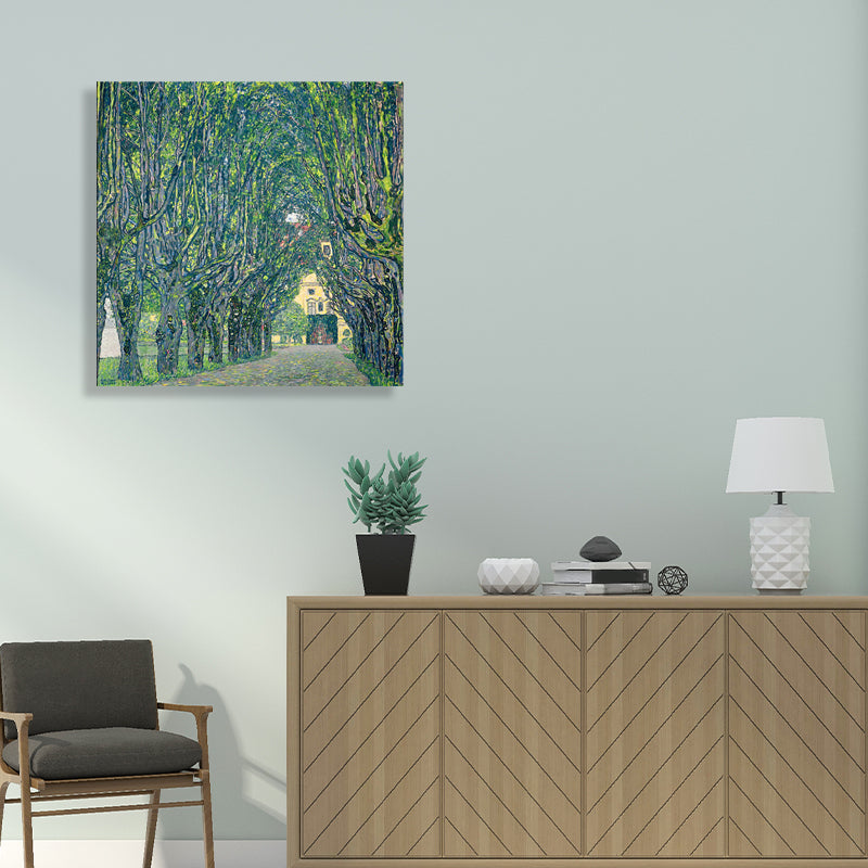 Frendorf | Quiet Alameda Malerei Grüne Leinwand Wandkunst Dekor Texturiert, Mehrere Größenoptionen