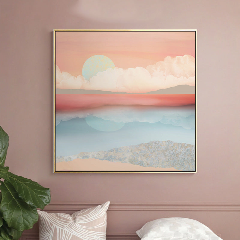 Frendorf | Moderne Sunset Scenery Canvas voor Meisjes Slaapkamer Illustratie Wanddecoratie, Meerdere Maten