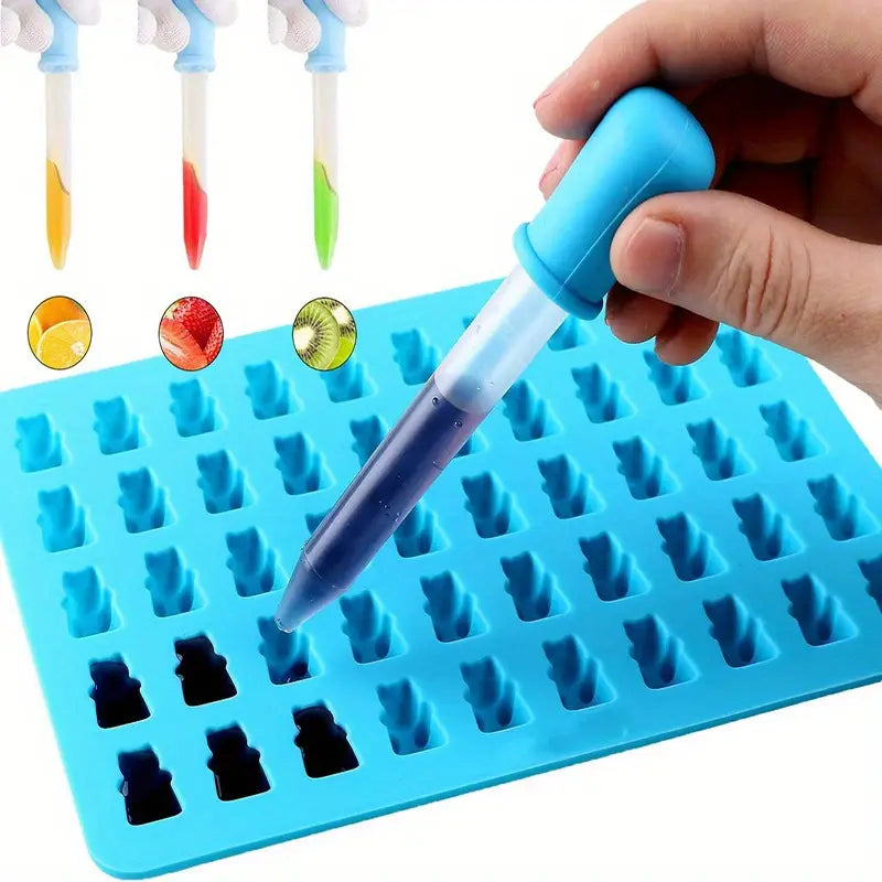 Frendorf | 10er-Pack Bunte Silikon-Augentropfer – Basteln, Gummibärchen herstellen, Bonbonformen