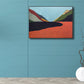 Frendorf | Berg Landschaft Leinwand in Pastellfarbe Modern Stil Wandkunst Dekoration für Esszimmer