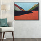 Frendorf | Berg Landschaft Leinwand in Pastellfarbe Modern Stil Wandkunst Dekoration für Esszimmer