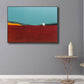 Frendorf | Berg Landschaft Leinwand in Pastellfarbe Modern Stil Wandkunst Dekoration für Esszimmer