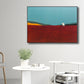 Frendorf | Berg Landschaft Leinwand in Pastellfarbe Modern Stil Wandkunst Dekoration für Esszimmer
