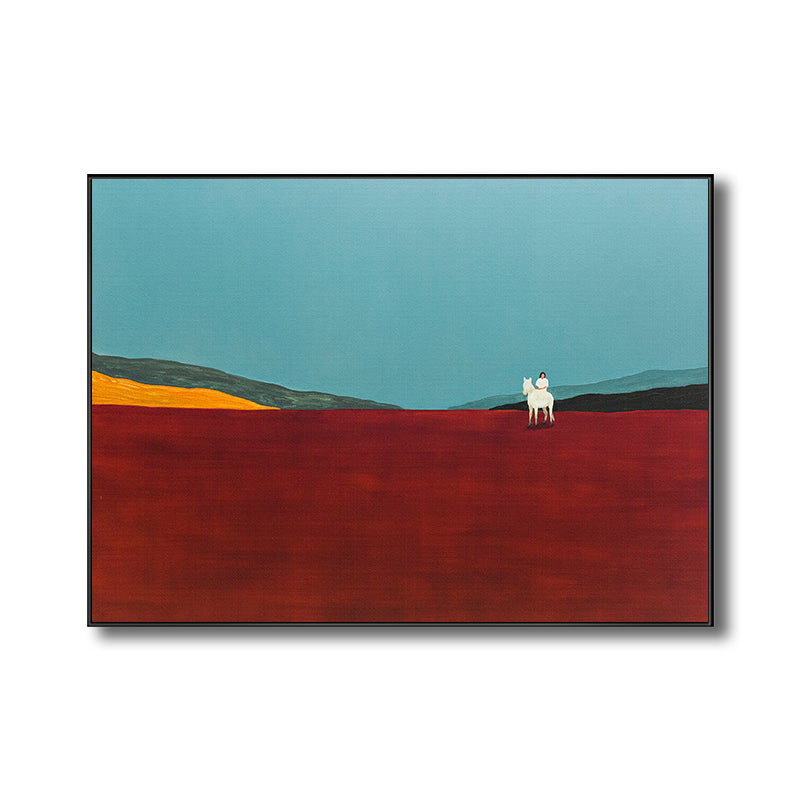 Frendorf | Berg Landschaft Leinwand in Pastellfarbe Modern Stil Wandkunst Dekoration für Esszimmer