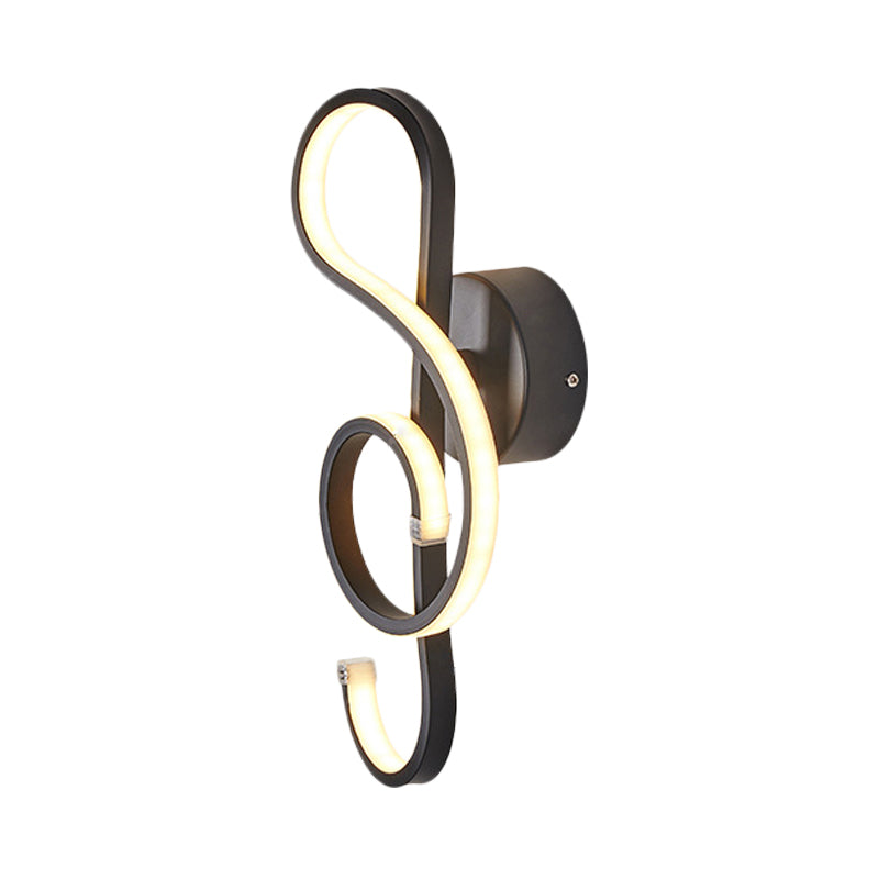 Frendorf | Muzikale Noct Volwassen Slaapkamer Wandlamp Metaal Modern Creatief Zwart/Wit Wandlamp
