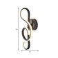 Frendorf | Muzikale Noct Volwassen Slaapkamer Wandlamp Metaal Modern Creatief Zwart/Wit Wandlamp