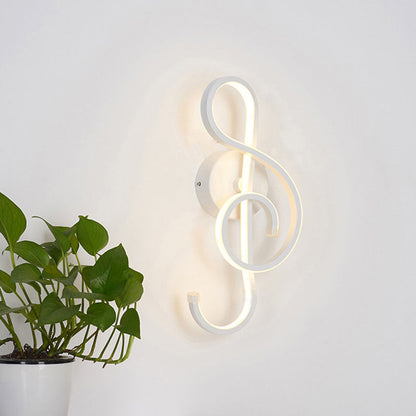 Frendorf | Muzikale Noct Volwassen Slaapkamer Wandlamp Metaal Modern Creatief Zwart/Wit Wandlamp