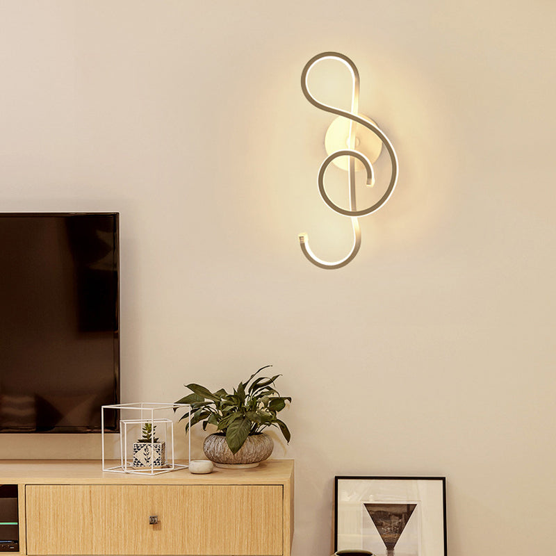 Frendorf | Muzikale Noct Volwassen Slaapkamer Wandlamp Metaal Modern Creatief Zwart/Wit Wandlamp